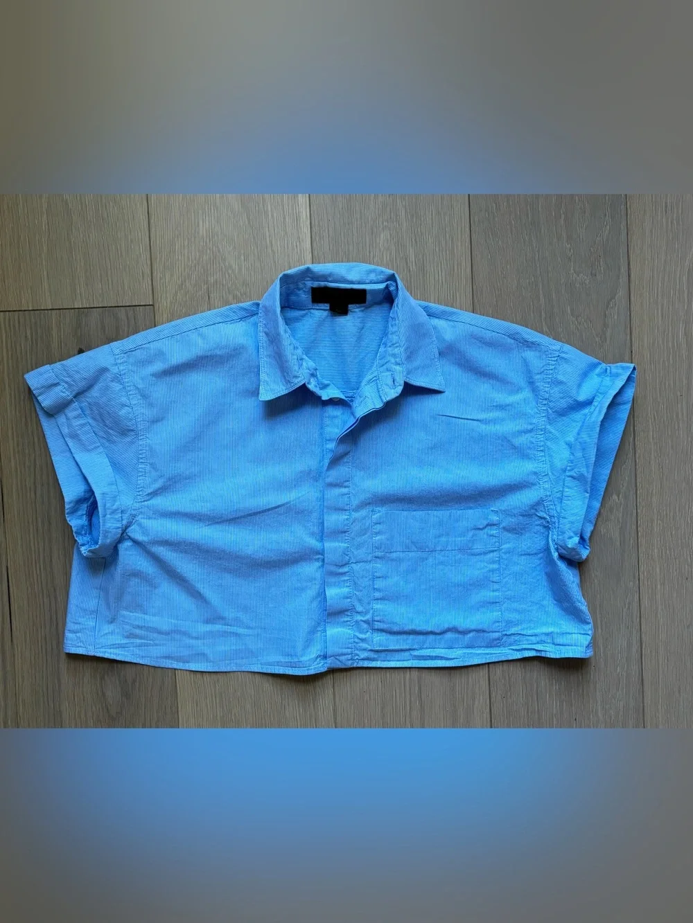 Zara cropped button shirt - Picture 1 of 3